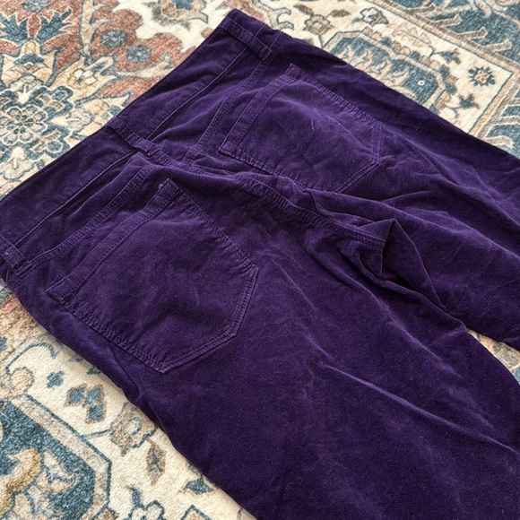 LOFT 6 Modern Straight Deep Purple Velvet Trousers - Picture 6 of 8